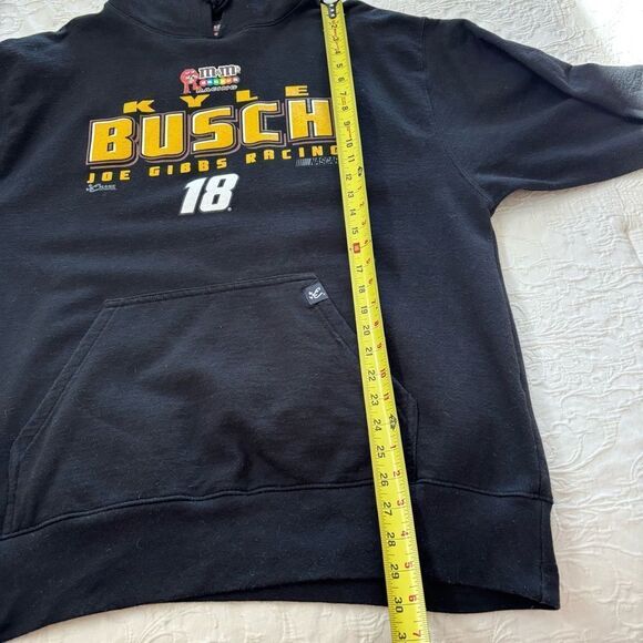 Nascar Kyle Busch #18 Black Chase Vintage Pullover Hoodie Sweatshirt Mens XL - Picture 9 of 9